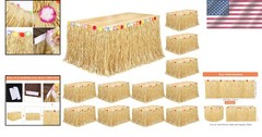 12 Pack Grass Table Skirt for Luau Party