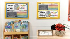 2 Pack Growth Mindset Posters Classroom Decor Banners Bulletin Boards for