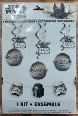 STARWARS MANDALORIAN 7-Piece HANGING DECORATION KIT BIRTHDAY Party Baby Yoda