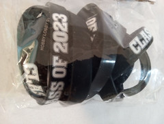 Class of 2023 Graduation Wristbands Congrats Grad Black Silicone Bracelet 12 Pcs