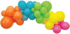 Summer Tropical Balloon Kit Hot Pink Green Blue Orange Yellow Latex Rainbow Ball