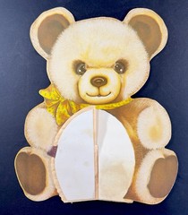 VTG 1986 Beistle Teddy Bear Die Cut Party Decor Honeycomb Baby Shower USA Made