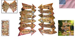 Lightweight Vintage-Style Directional Signs – Pack of 12 for Kids’ Parties
