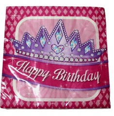 *NEW* 5 Piece SET – PINK PRINCESS HAPPY BIRTHDAY PARTY – FAST SHIPPING