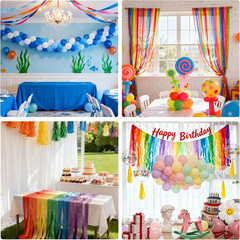 12 Rolls Rainbow and Pastel Crepe Paper Streamers Party Decorations, 2.2 Inch Wi