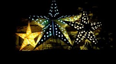 Paper Star Lantern Decorations with LED Lights-Set of 3 (24 in, 18 in, 12 in.)