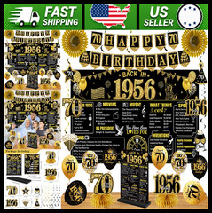 70th Birthday Decorations Kit for Men Women