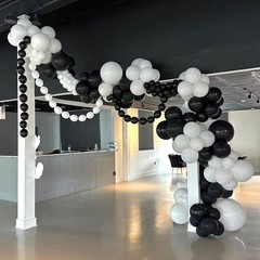 67pcs Black White 12-Inch Latex Balloons for Birthday, Wedding, Graduation