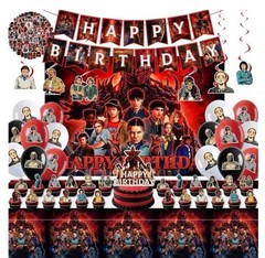 Stranger Things Theme Birthday Party Decoration Balloons Banner Gift 125 pcs