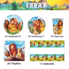 The Lion King Birthday Decor Party Supplies Set Plates Cups Tablecloth Napkins
