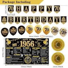 70th Birthday Decorations Kit for Men Women