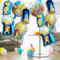 6 Simpsons foil balloon party happy birthday supplies decoration theme cartoon