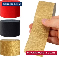 Red-Black Gold Casino-Theme Party-Decorations Streamers – 9 Rolls Graduation Wed