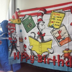 Dr Seuss Happy Birthday Back Drop Party Decorations for Kids 5’x 3.5’ NIB
