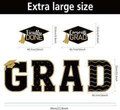 11 Pcs Graduation Yard Signs 2026 Congrats Lawn Decor with Stakes Outdoor Dis…