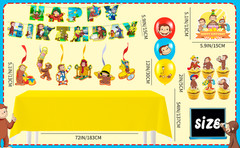 Curious George Party Decorations Birthday Favors Balloon Tablecloth Cake Topper