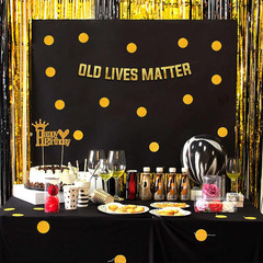 Pre-Strung Funny Birthday Gold Glitter Banner – Funny Retirement Decorations for