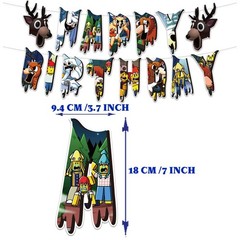 99 Night In The Forest Birthday Party Decoration Supplies Balloon Banner Props
