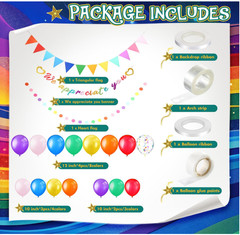 Foilswirl Multi Color Employee Retirement Appreciation Party Decorations Set