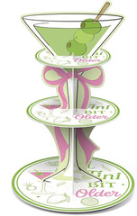 3 Tier Martini Party Decorations a Tini Bit Older Birthday Cupcake Stand Martini