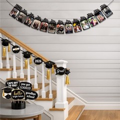 Graduation Decorations 2026 – Congrats Grad 98.4 inches x 7.48 inches, Black