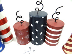 Mixed Lot of July 4th Table Decor Flags Stars Firecrackers Decorations