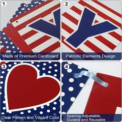 Party In The 250th anniversary Fourth of July Decorations Patriotic Banners,…