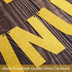 TaoBary 112 Pcs DIY Letter Banner Glitter Customizable Banner Kit Custom Gold