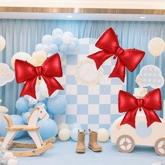 2pcs Large Bow Balloons, Bow Themed Party Decorations Elegant Coquette Balloo…