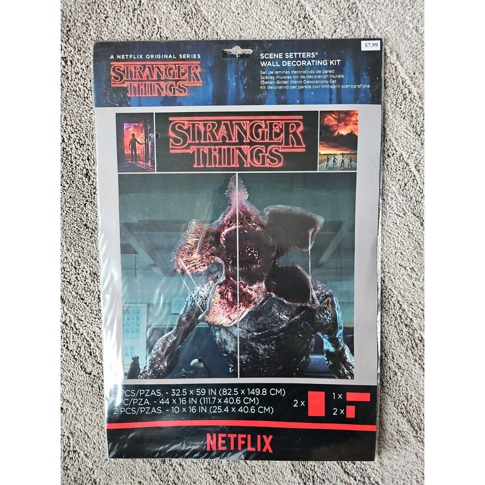 STRANGER THINGS Scene Setter Halloween Wall Backdrop Party Decoration Demogorgon
