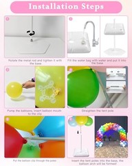 21ft Balloon Arch Stand Kit Adjustable Party Decoration Frame for Wedding Birthd