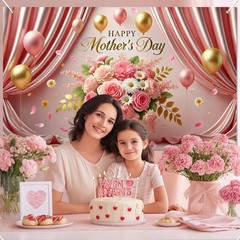Mother’s Day Photography Backdrop Indoor Outdoor Garden Party Home Decorations .