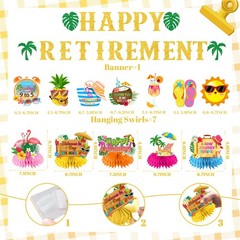 Beach Retirement Party Decorations, Aloha Retire Party Decorations includes H…
