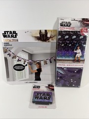 Star Wars Birthday Banner And Photo Backdrop Plus Birthday Candle