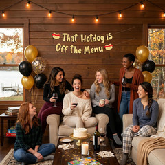 Pre-Strung Funny Bachelor and Bachelorette Party Gold Glitter Banner – Funny Bac