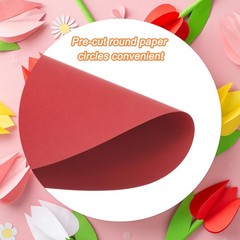 30 PCS 8 Inch Red Circle Paper Cutouts 200gsm Cardstock Classroom Wall Decor