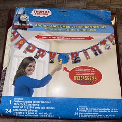 Thomas & Friends Add An Age Jumbo Letter Banner Kit Party Decoration — New