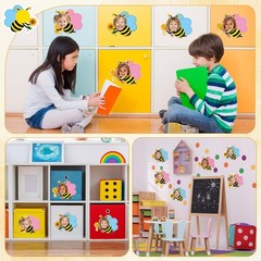 48 Pcs Honey Bee Cutout for Bulletin Board Decoration with Photo Yellow Cute …