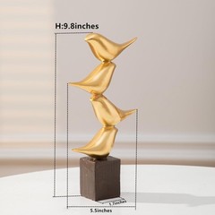 Anding Gold Bird Statue Decorative Accessories, Modern Home Decoration, Bird …