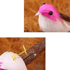Simulation Feather Bird for MINI Home Garden Decor for multi Functional 24 Pcs