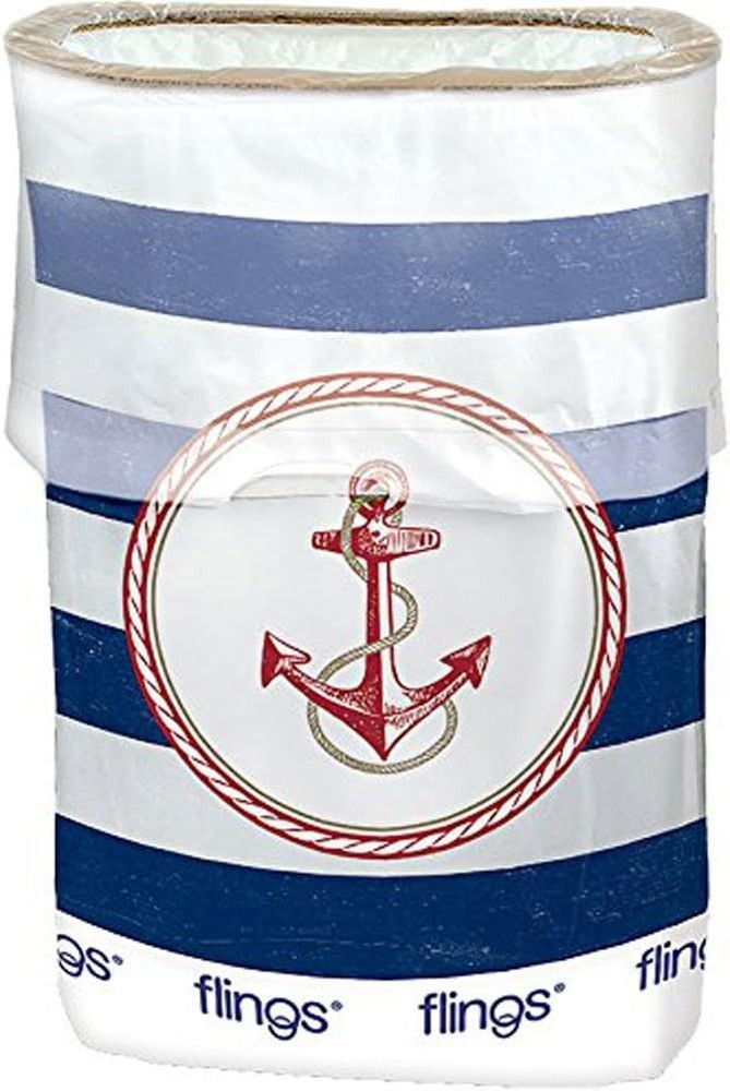Nautical Anchor Sailing Summer Luau Theme Party Decoration Fling Bin Trash Can