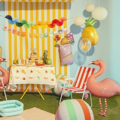 Summer Vibes Cocktail Foil Balloon 18.5×31.1 Inch Tropical Drink