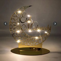 EID Mubarak Ramadan LED Fairy Light String Islam Hanging Muslim Home Party Decor
