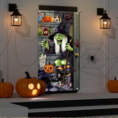Halloween Witch Door Cover Large with Rope Door