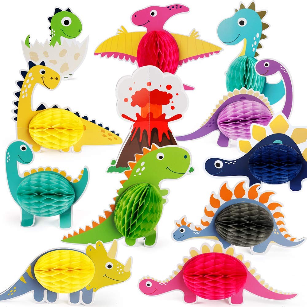 Mocoosy 12 Pieces 5.9 inches (dinosaurs), 8 (volcano), Multi-colored