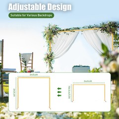 Metal Pergola Arbor Yellow Wedding Arch Assemble Freely Lightweight Wide Wedding