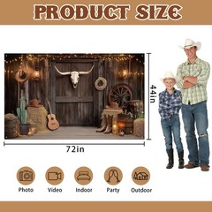 Western Cowboy Backdrop, Western Party Decorations Photography Background for…