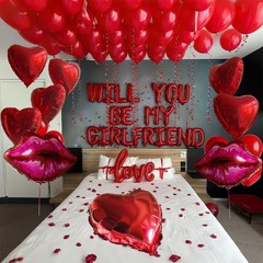 16 Inches Red ‘WILL YOU BE MY GIRLFRIEND’ Confession Letter Balloons with red…