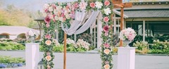 Flower Garland Decorations, 6.07Ft Pink Floral Rose Garland, Artificial