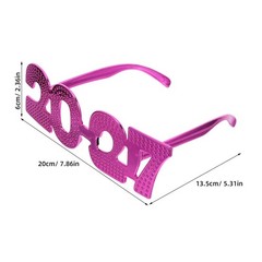 5Pcs Reusable 2027 Party Number Glasses Unisex Bright Colors New Year Decoration